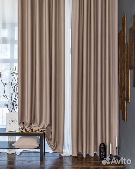 Шторы блэкаут Амадео Дымчато-розовый