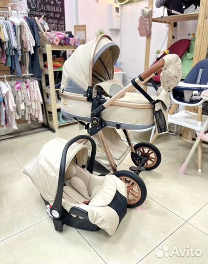 Коляска 3в1 Новая качество (компактная)