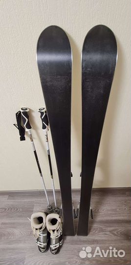 Горные лыжи Fischer + ботинки Rossignol р.37-38