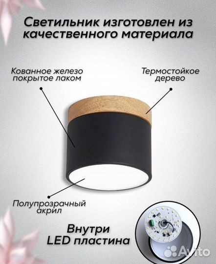 Светильник потолочный led светодиодный спот