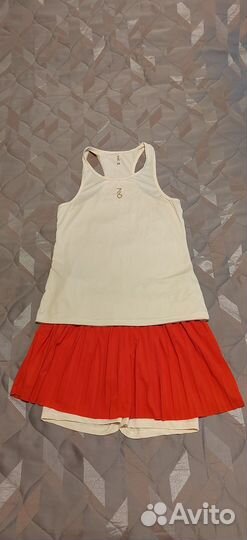 Костюм для тенниса, юбка шорты и майка, seven six