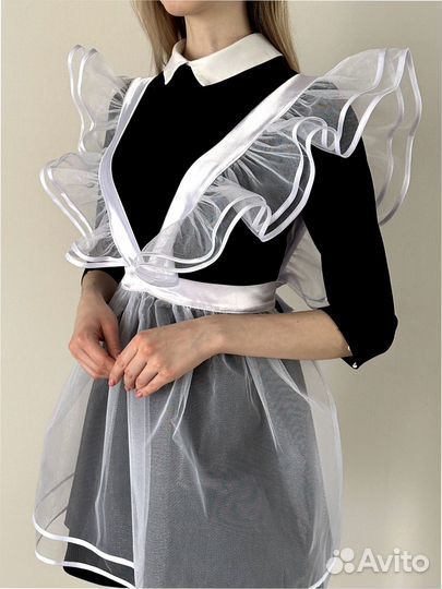 Фартук школьный белый на выпускной