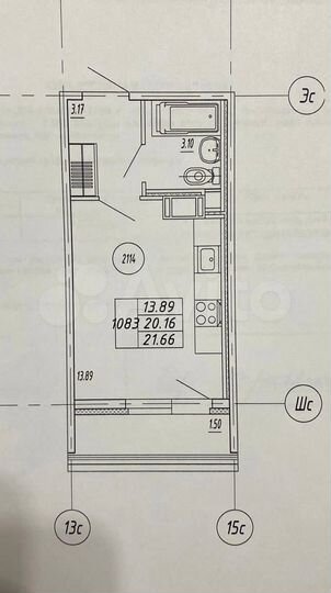 Квартира-студия, 21,7 м², 21/25 эт.