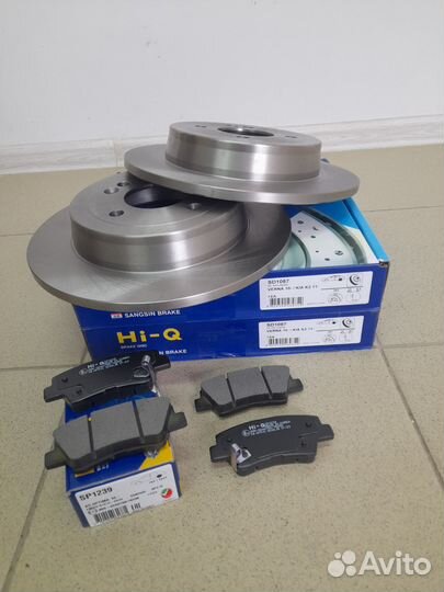 Задние тормозных диски и колодки Solaris - Rio