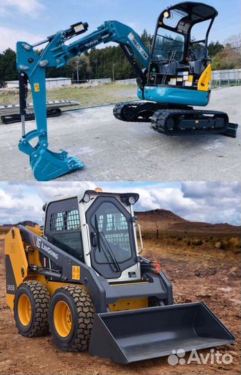 Услуги мини экскаватора, мини погрузчика