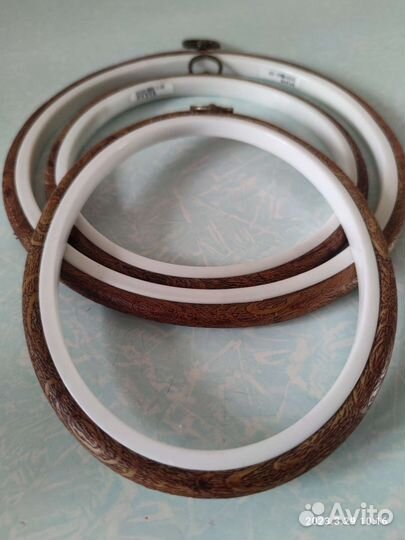 Пяльцы рамка для вышивания фактура дерева, новые