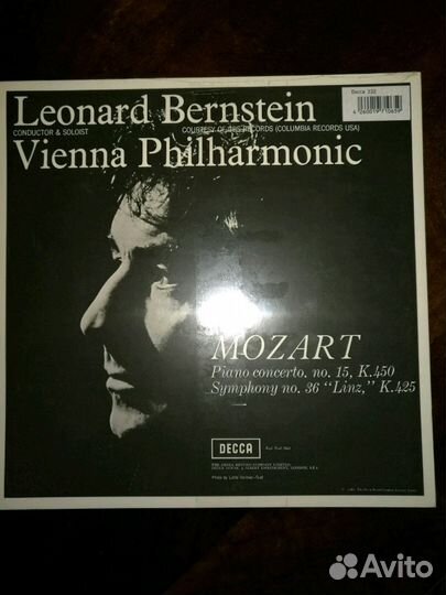 Грампластинка Leonard Bernstein. Mozart