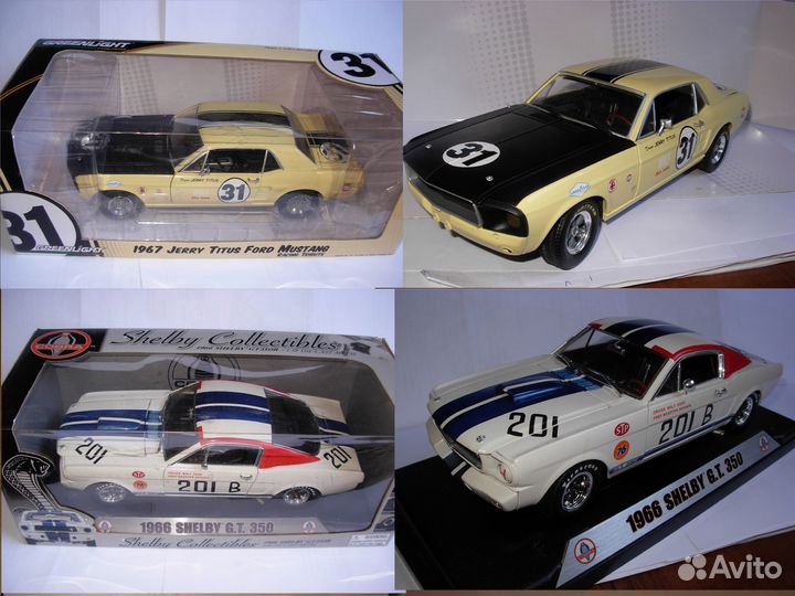 1/18 модели Ford Mustang Shelby Cobra Capri металл
