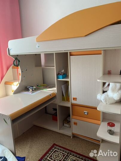 Двухярусная кровать бу с матрасом