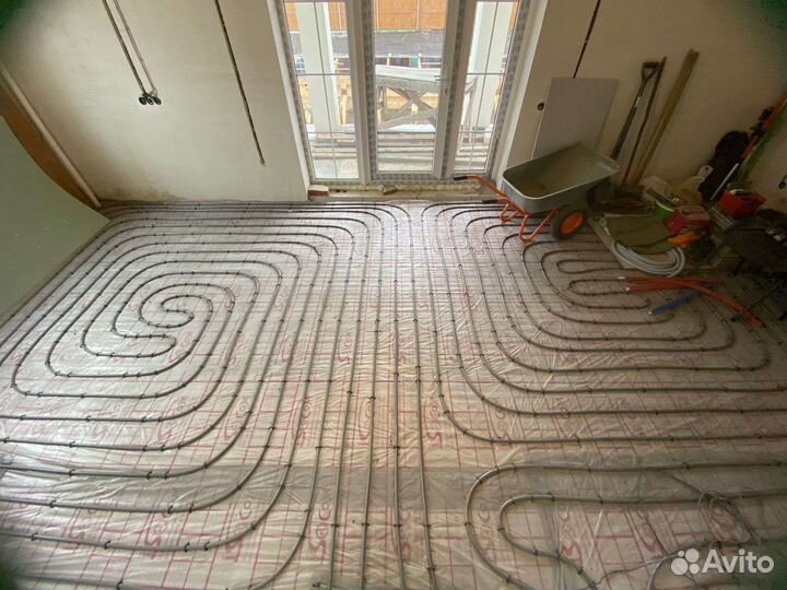 Монтаж системы отопления установка тёплых полов