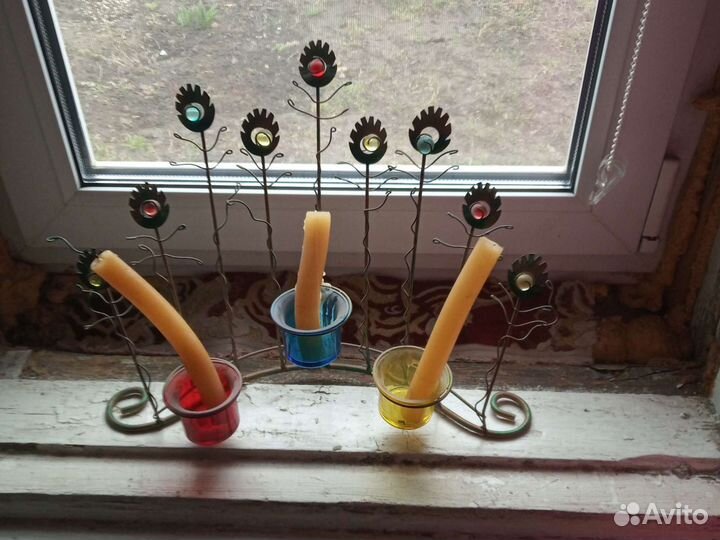 Подсвечник,горчичница хрустальная