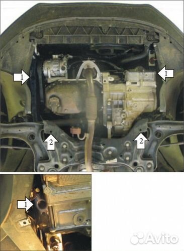 Защита картера двигателя и кпп seat Ibiza IV (6J)