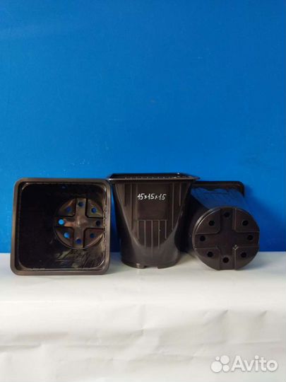 Горшок для цветов 9 см, 15/15/15 см