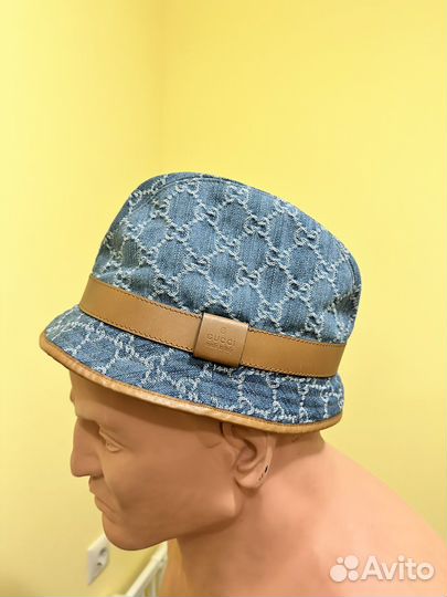 Панама джинсовая Gucci (оригинал) 56р