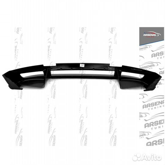 Накладка на передний бампер Pajero IV дорестайлинг