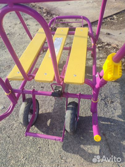 Санки детские зимние с колёсами Nika kids