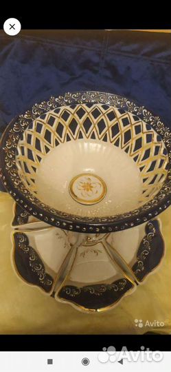 Старинная фруктовница,менажница