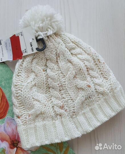 Шапка детская 128/152см C&A на флисе новые