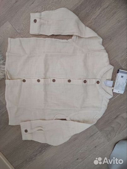 Новая хлопковая рубашка, 4 года, 104 см