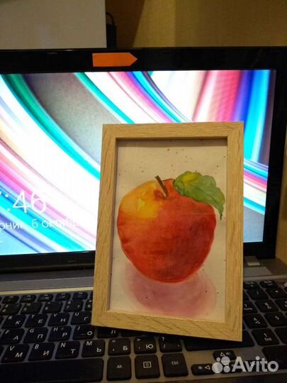 Акварель, 10*15 Сочное яблоко