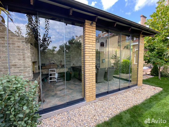 Витражное остекление/Безрамное остекление