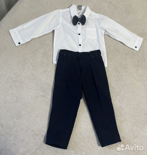 Костюм: рубашка, брюки, бабочка 98-104