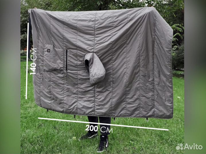 Пончо покрывало черный