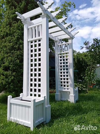 Арка садовая с кашпо для цветов