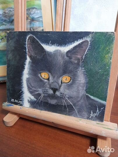 Картина маслом Кот