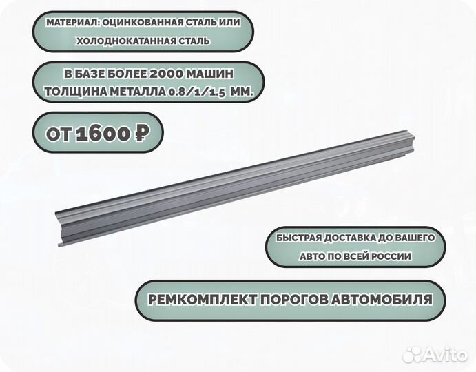 Пороги ремонтные на авто (ремкомплект)