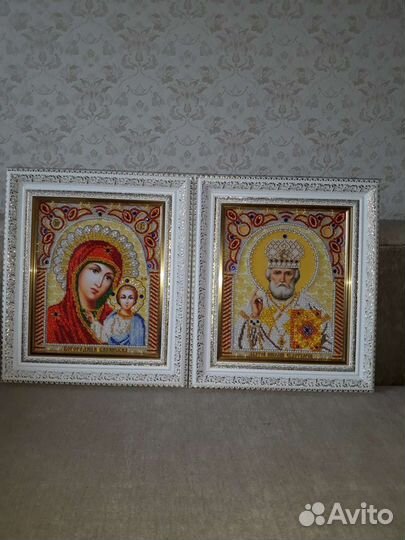 Иконы венчальные вышитые бисером