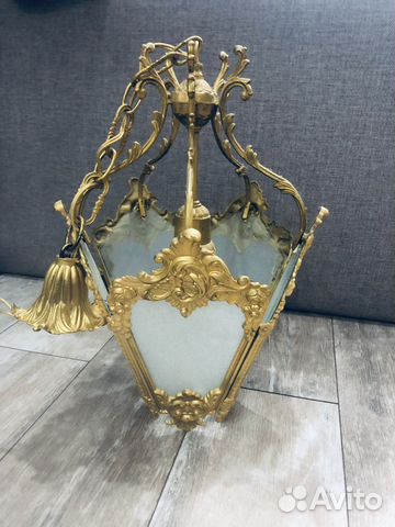 Изящная ретро люстра СССР бронза