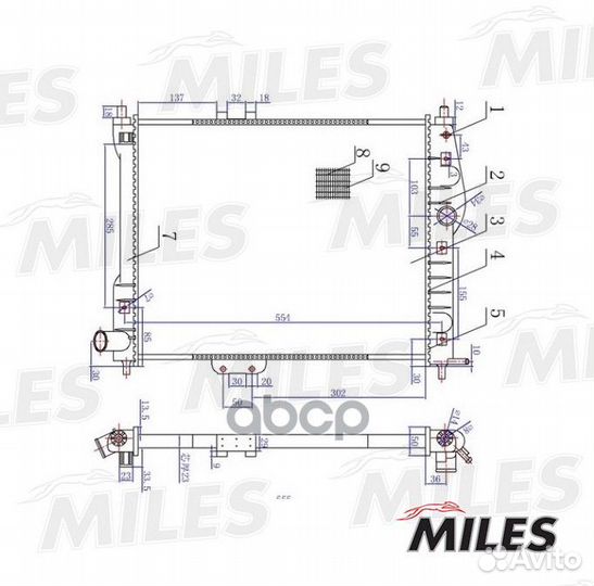 Радиатор chevrolet lanos 1.5/1.6 M/T -A/C 97