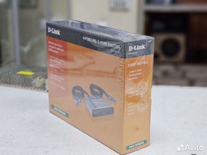 KVM новый D-Link dkvm-4K 4порта