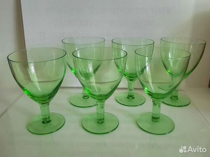 Бокальчики изумрудные 160 мл - 6 шт