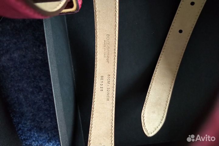 Новый ремень фуксия и жёлтый Dolce Gabbana