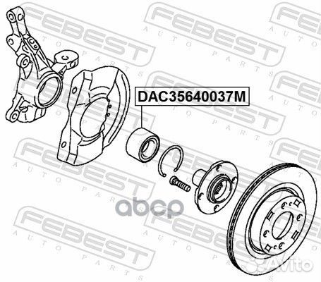 Подшипник ступицы передний mitsubishi space STA