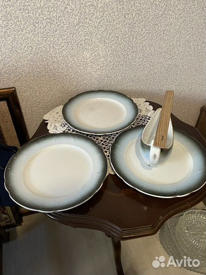 Тарелки и соусник Кузнецовский фарфор