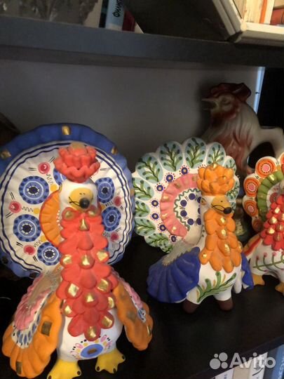 Статуэтка индюки Дымковская винтаж 90е годы