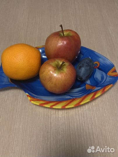 Блюдо стекло экзотическая рыба