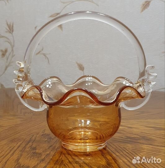 Вазы/корзинки цветное стекло СССР