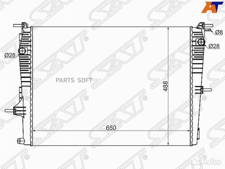 Радиатор Renault Fluence 09-17 / Grand Scenic 09-16 / Megane 08-16 / Scenic 09-15 sgrn000409