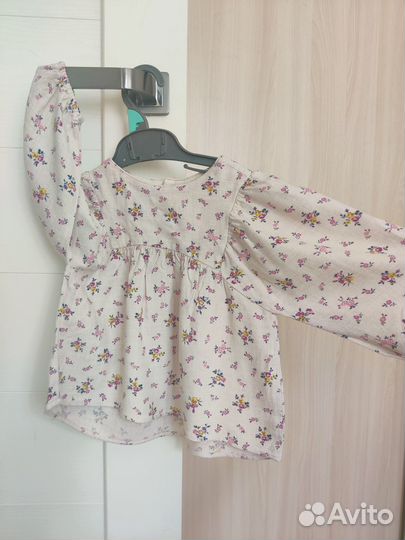 Zara рубашка для девочки18/24 92р