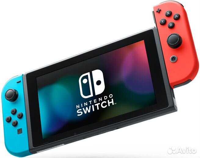 Nintendo Switch V2 (неоновый красный/синий) UK NEW