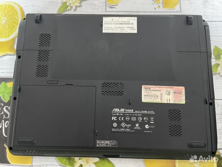 Ноутбук asus k40AB