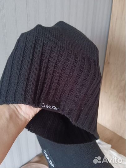 Шапка и шарф Calvin Klein новые