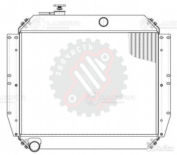 Радиатор охлаждения для автомобилей ЗИЛ 130 (алюми