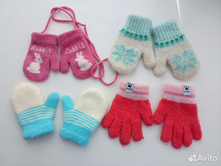 Варежки перчатки детские