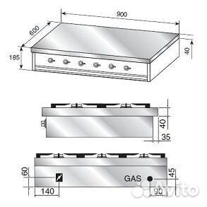 Варочная панель Ilve HP90-BD