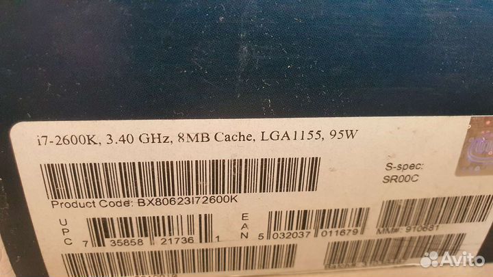 Процессор intel i7-2600K (LGA 1155; BOX; Новый)